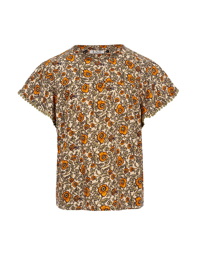 Little floral blouse -Orange Floral