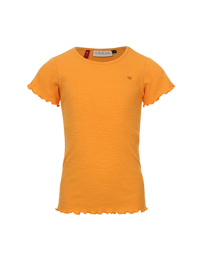 Little slubrib T-shirt – Orange