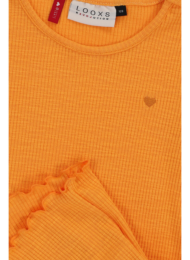 Looxs Little - Little slubrib T-shirt – Orange