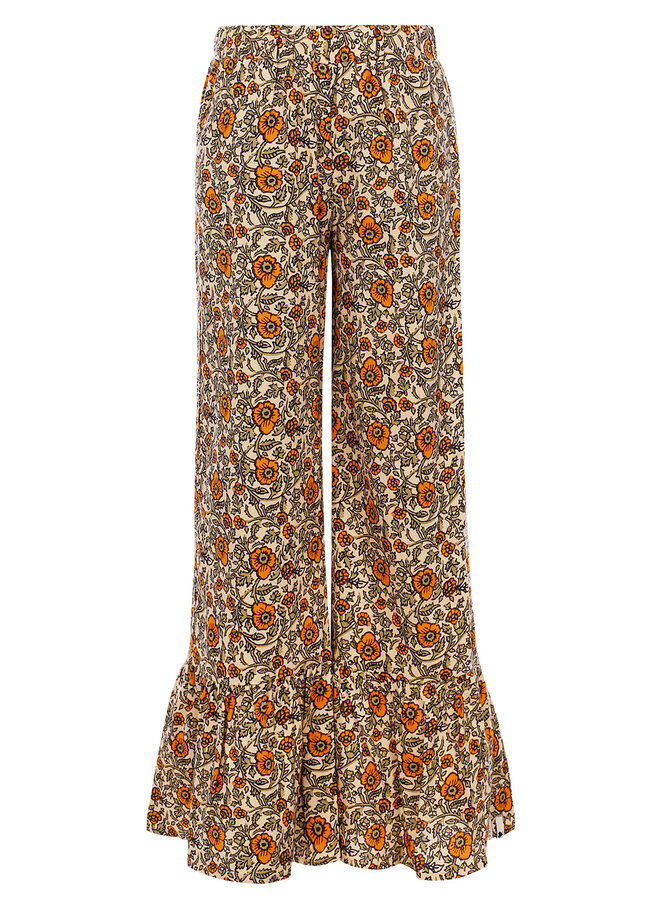 Little flower pants - Orange Floral