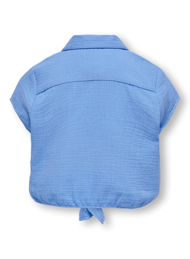 Kids Only - Thyra – Capsleeve knot shirt - Blissful Blue
