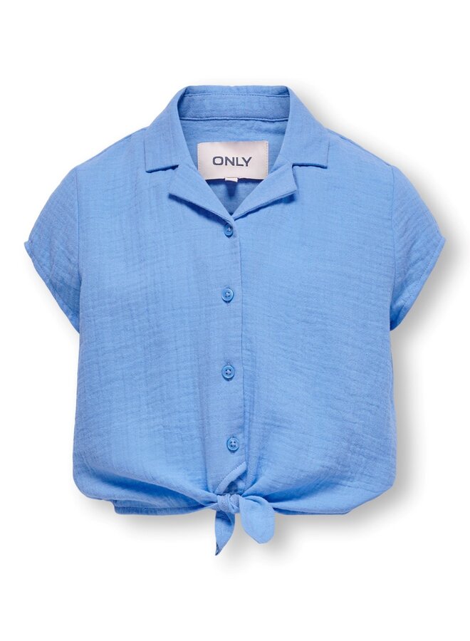 Kids Only - Thyra – Capsleeve knot shirt - Blissful Blue