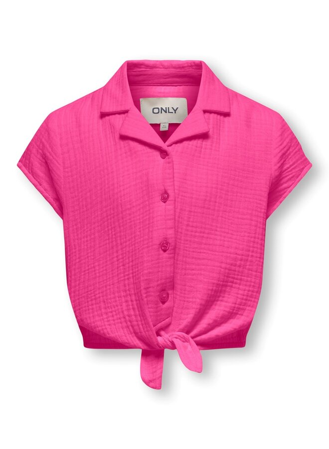 Kids Only - Thyra – Capsleeve knot shirt - Raspberry Rose