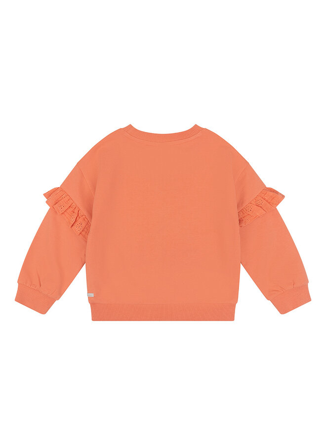 Daily7 - Organic Oversized Sweater Ruffle Darlin – Peach Melba