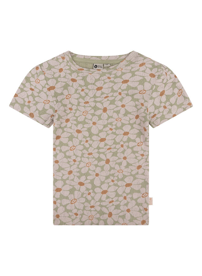 Organic T-shirt Flower Rib – Stone Army