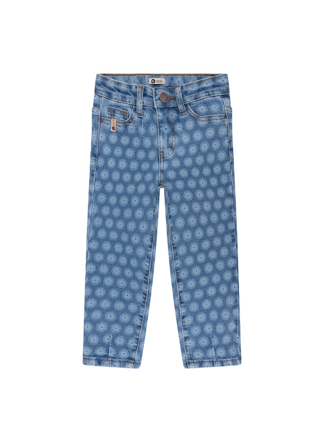 Ruby Mom Fit Printed – Medium Denim