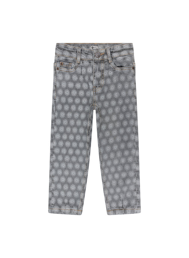 Ruby Mom Fit Printed – Grey Denim