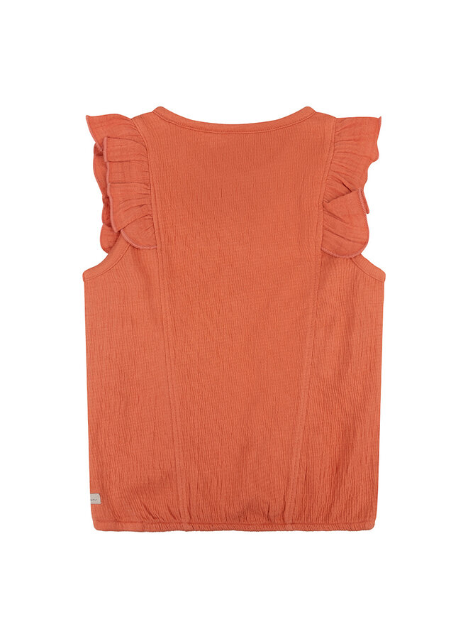 Daily7 - Organic Singlet Ruffle Structure – Peach Melba