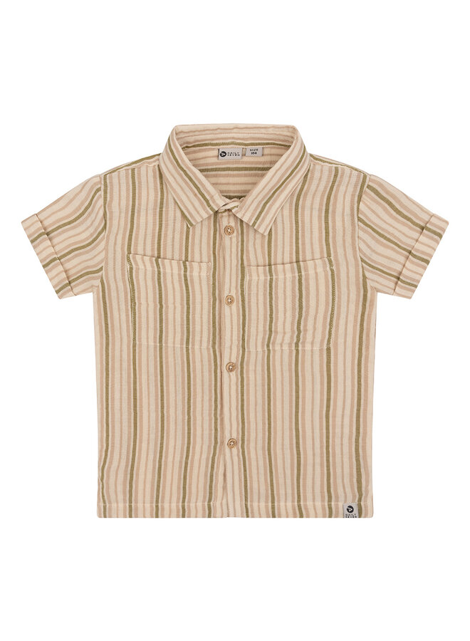 Daily7 - Shirt Shortsleeve Stripe – Sandshell