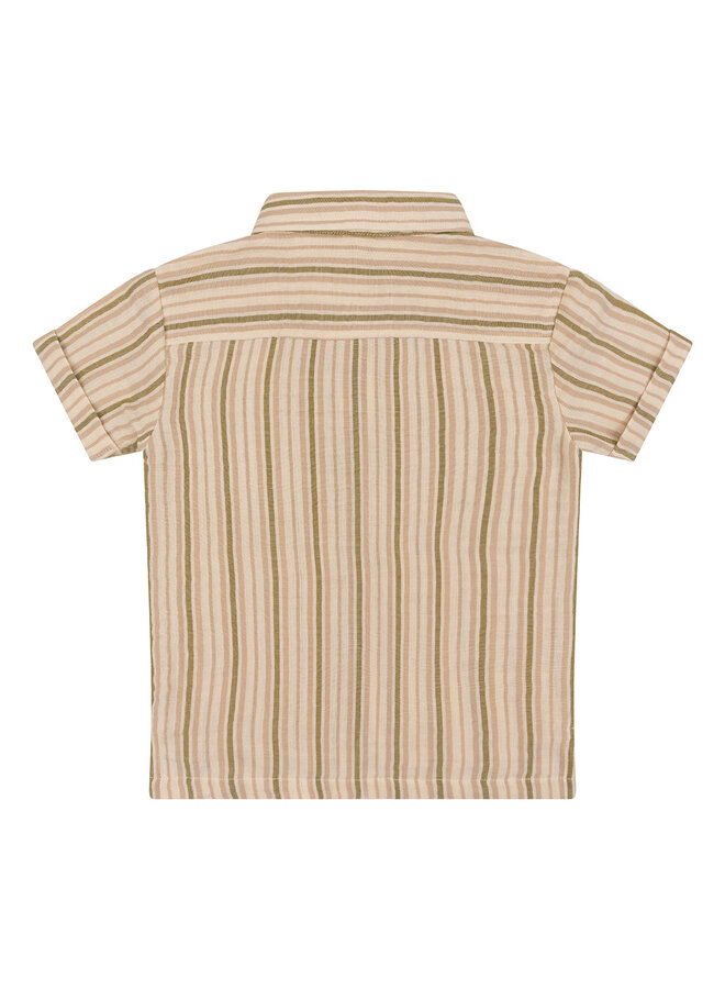 Daily7 - Shirt Shortsleeve Stripe – Sandshell