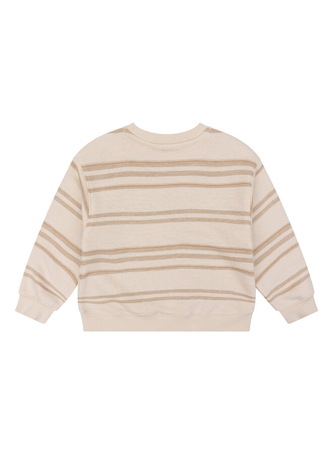 Daily7 - Organic Sweater Oversized Structure Stripe – Sandshell