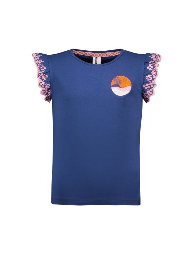 B.Nosy - Sylvie – Girls t-shirt blue – Lake blue