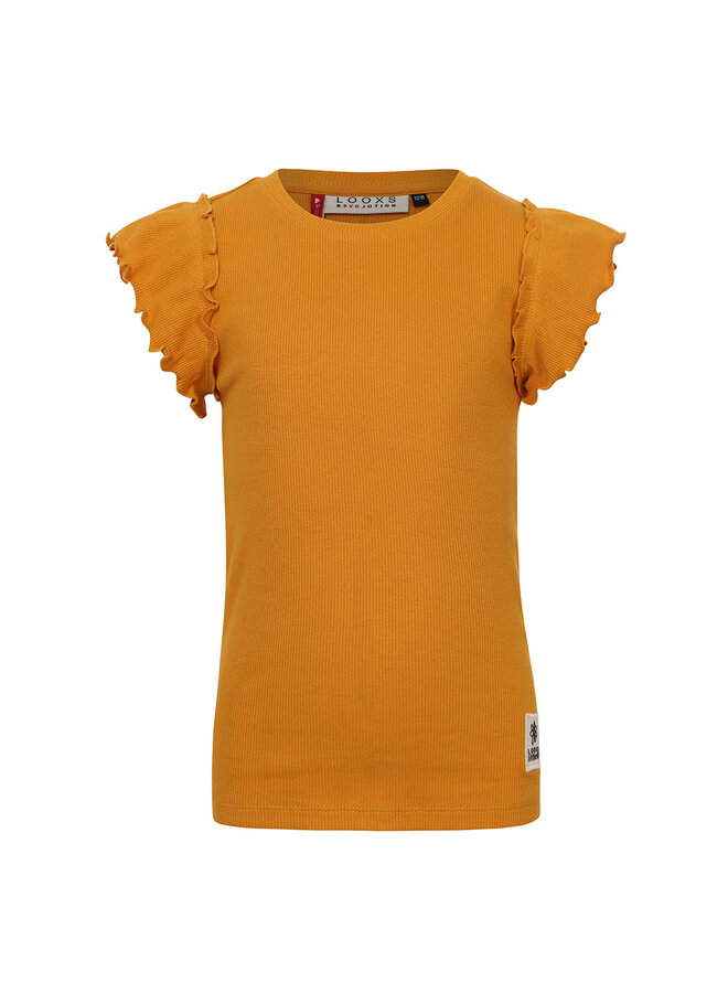Little rib t-shirt – Warm Yellow