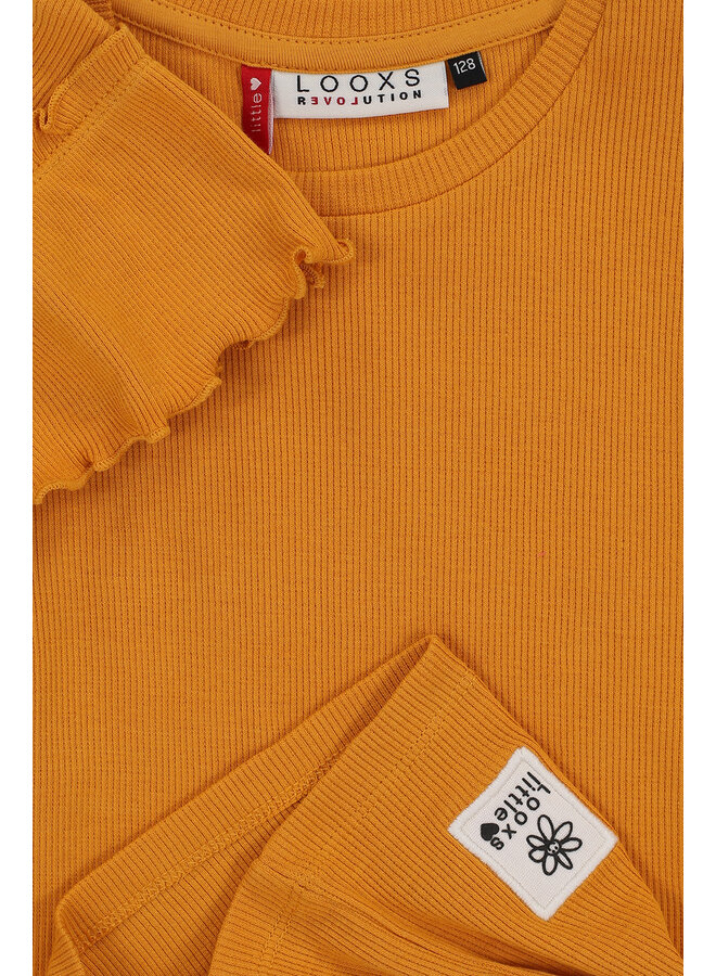 Looxs Little - Little rib t-shirt – Warm Yellow