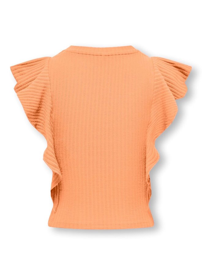 Kids Only - Nella – Short ruffle top - Orange Chiffon