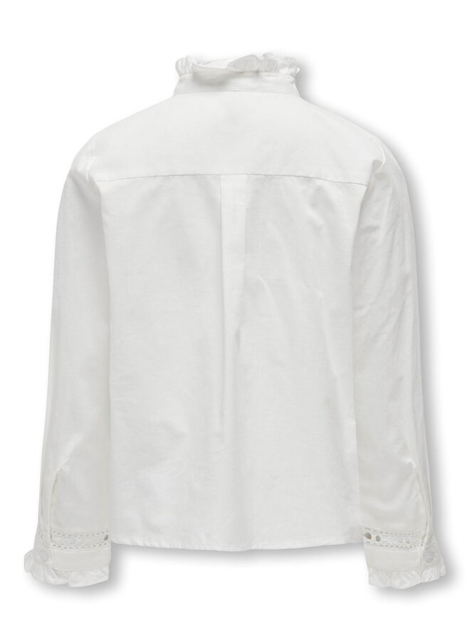 Kids Only - Lina frill lace insert shirt - Cloud dancer