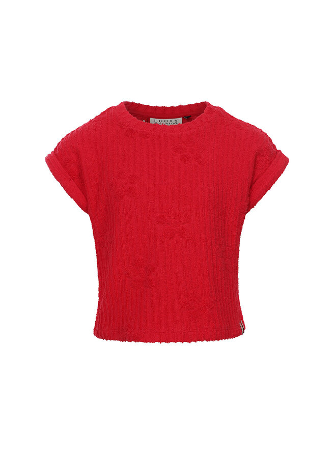 Looxs Little - Little terry cloth t-shirt – Red