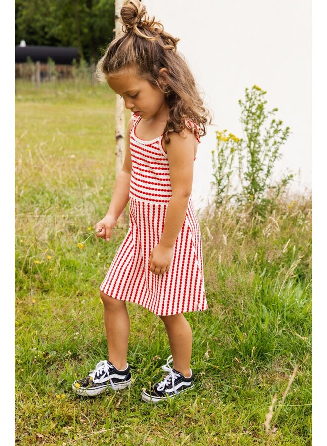 Looxs Little - Looxs Little - Little striped dress – Red