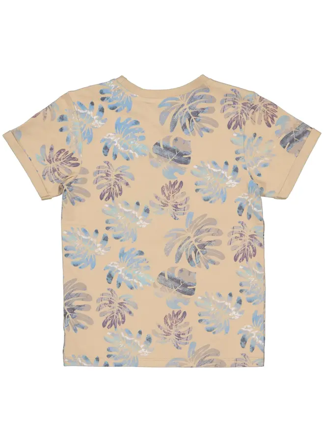 Benico – Shortsleeve - AOP Sand Leaves