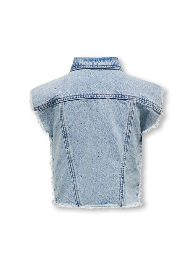 Kids Only - Cobain – Rhinestone Vest – Light Blue Denim