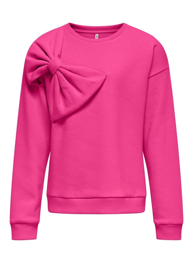 Valerie Ub L/S bow sweater  - Raspberry Rose