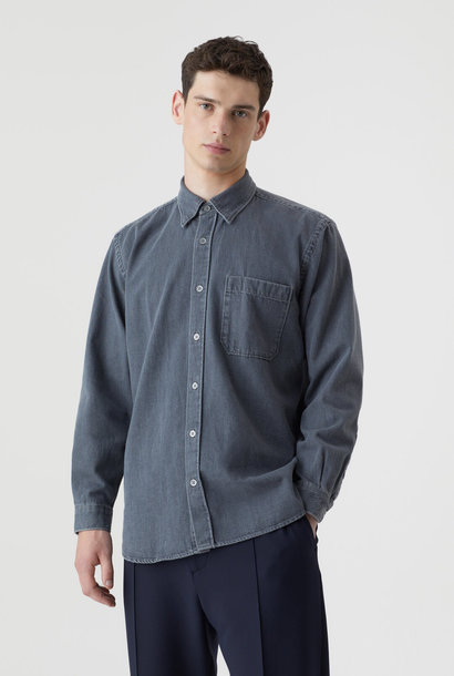 formal army shirt mid grey