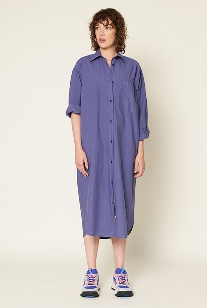 shirt dress washed purple blue