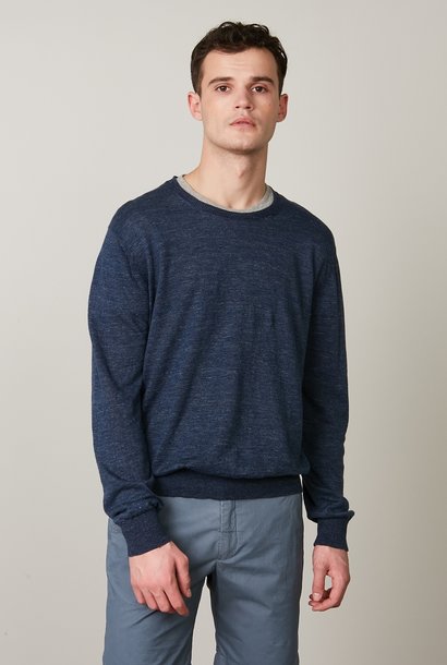 crew men knitted pull navy