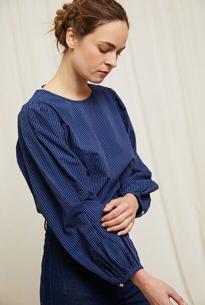 bambi blouse striped blue indigo