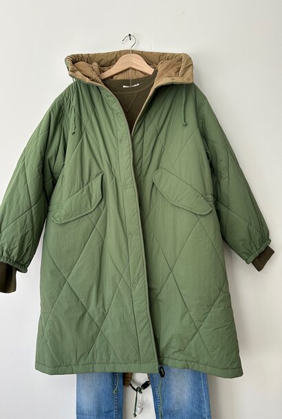 diamond quilt parka reversible