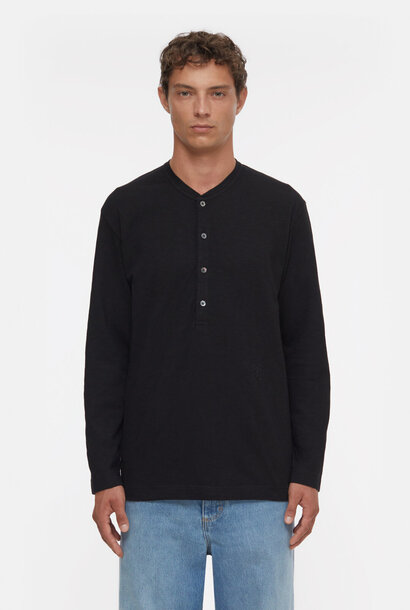 henley black ls t-shirt