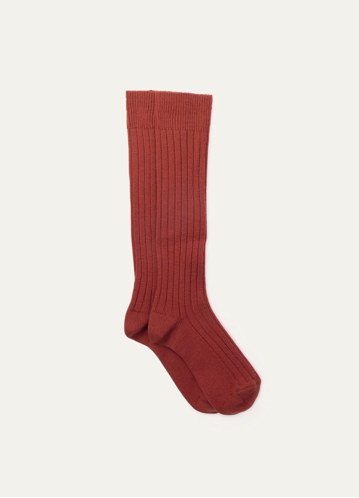 college socks rust-1