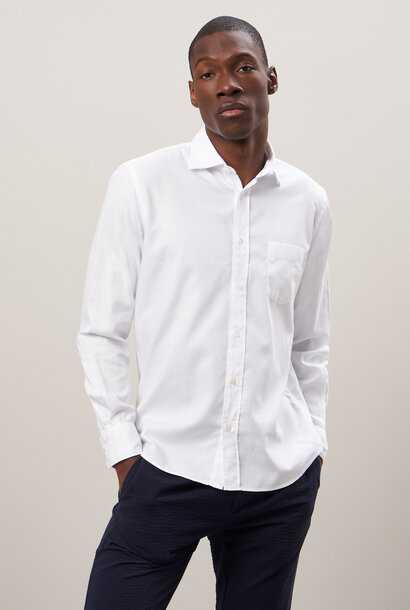 paul woven shirt white