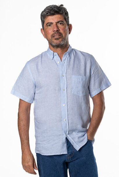 ribeiro blue stripes shirt