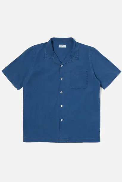 road shirt seersucker washed indigo