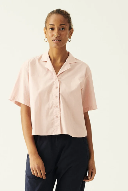 saskia poplin blouse silver/pink