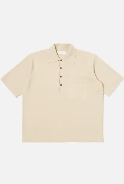 polo knit shirt ecru/melange