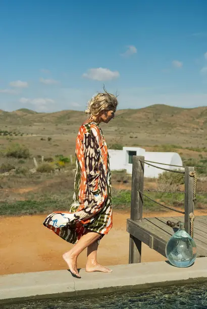 tie and dye dress tangerine