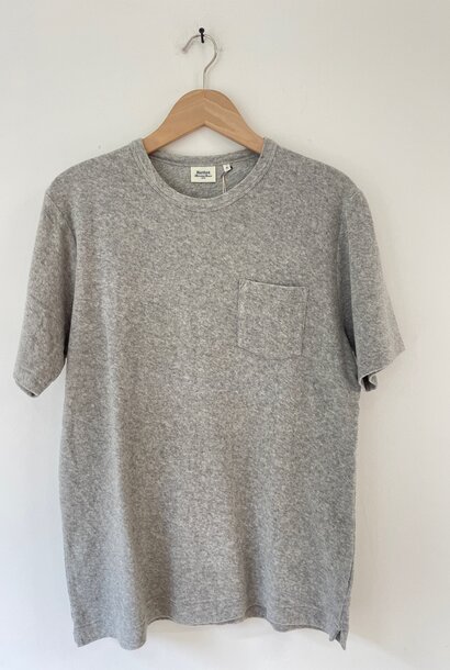 terry pocket crew grey