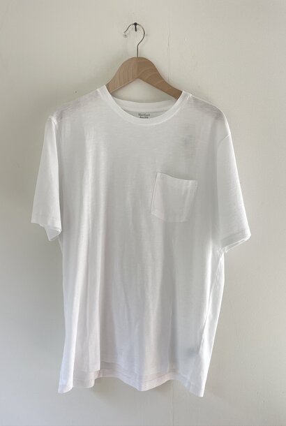 pocket crew t-shirt white