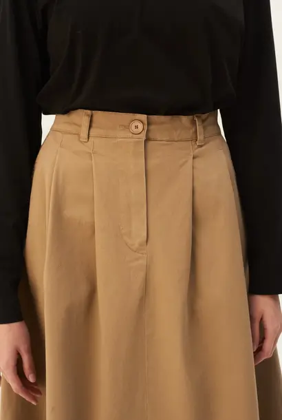 pen skirt dyed twill light brown