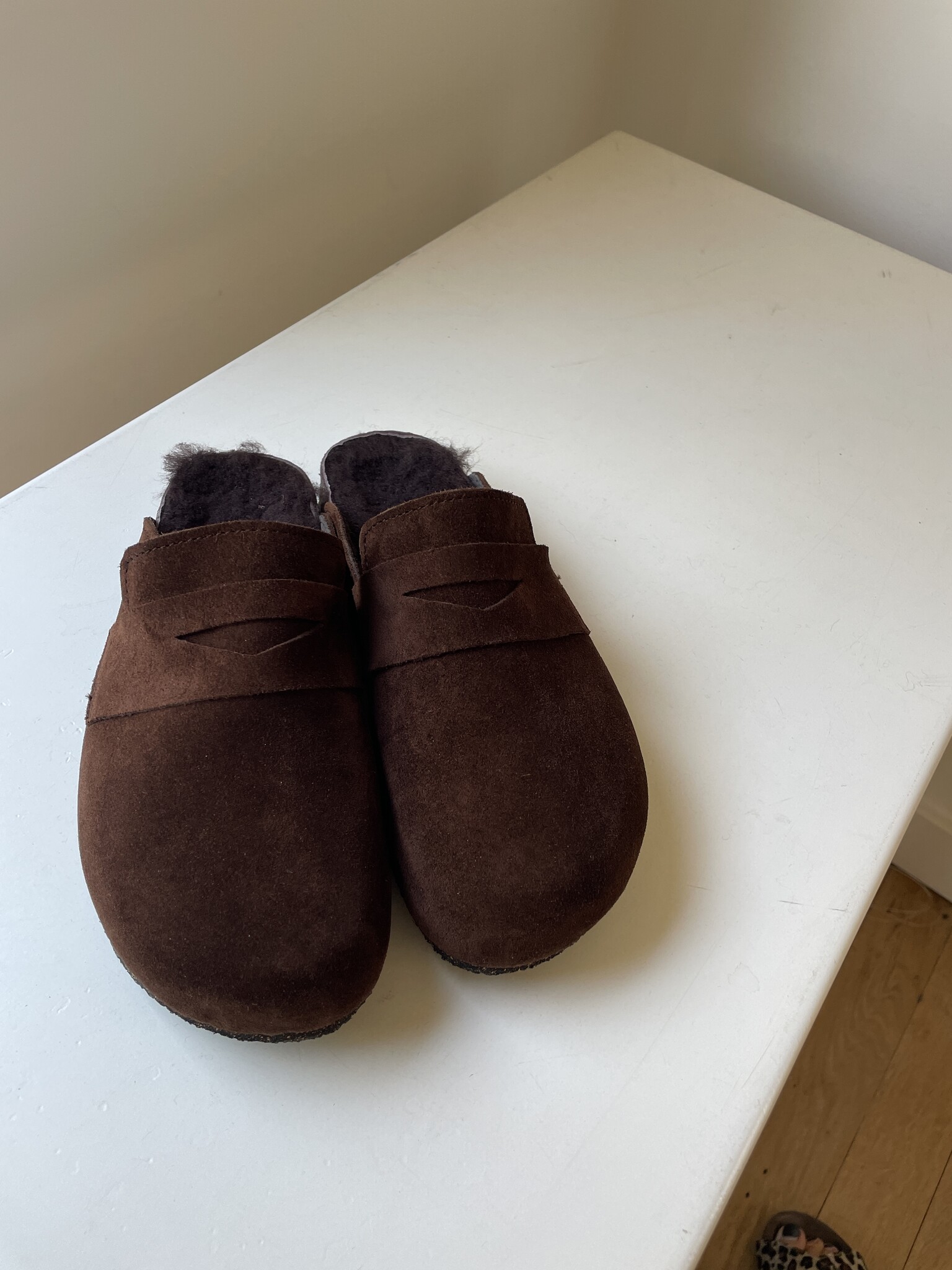 slipper felt choco sheep 490/303-3