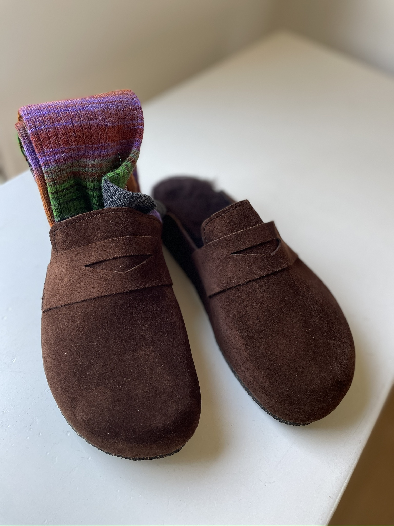 slipper felt choco sheep 490/303-1