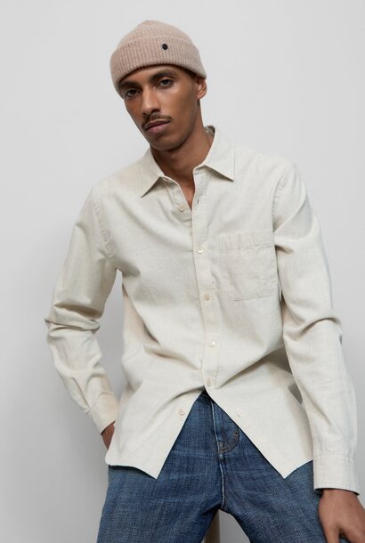 basic shirt flanel ivory