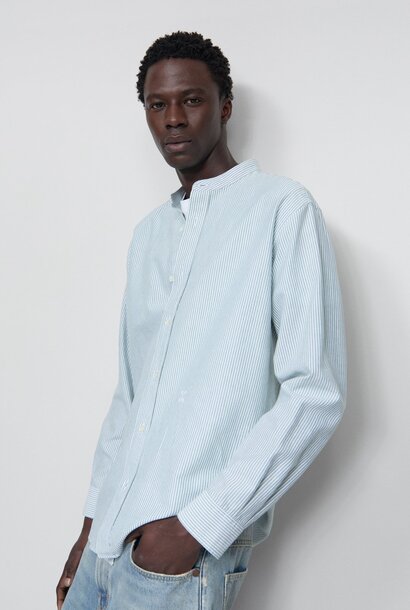 stand collar shirt eucalyptus