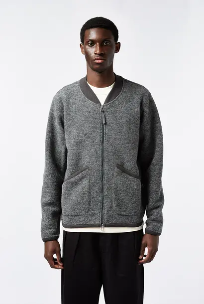 bomberjacket wool grey marl