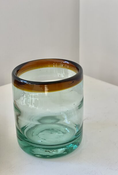 blown glass amber large