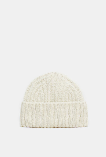 knitted hat ivory