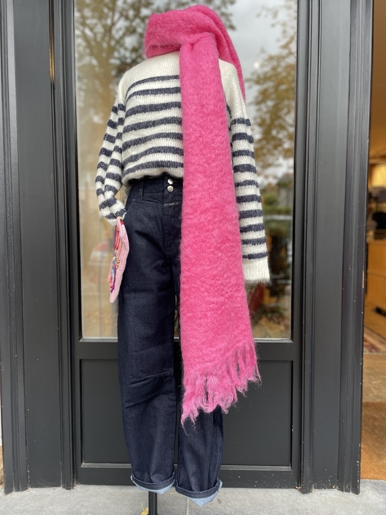fluffy scarf pink-1