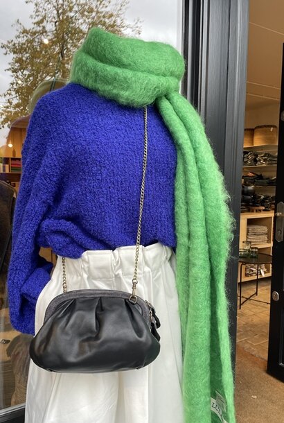 fluffy scarf green